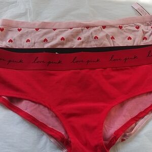 NWT Pink Bundle Hearts & Red Pantie Sz XL